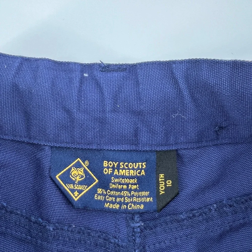 Boy Scouts Of America Shorts Youth 10 Cargo‎ Switchback Uniform Pockets Blue Cub
